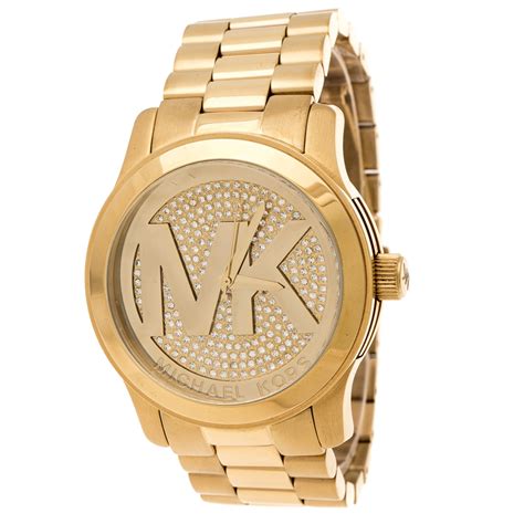 Amazon.com: Michael Kors Stainless Steel and Pavé Crystal MK 